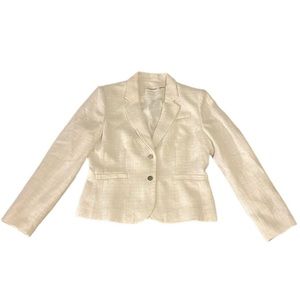 Calvin Klein White Glittery Suit Jacket